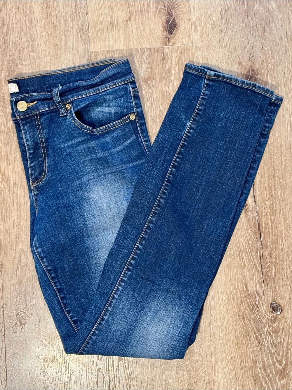 Tory Burch Women's Dark Blue Skinny Jeans